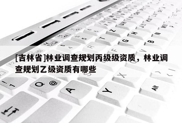 [吉林省]林業(yè)調(diào)查規(guī)劃丙級級資質，林業(yè)調(diào)查規(guī)劃乙級資質有哪些