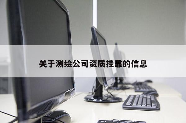 關(guān)于測(cè)繪公司資質(zhì)掛靠的信息